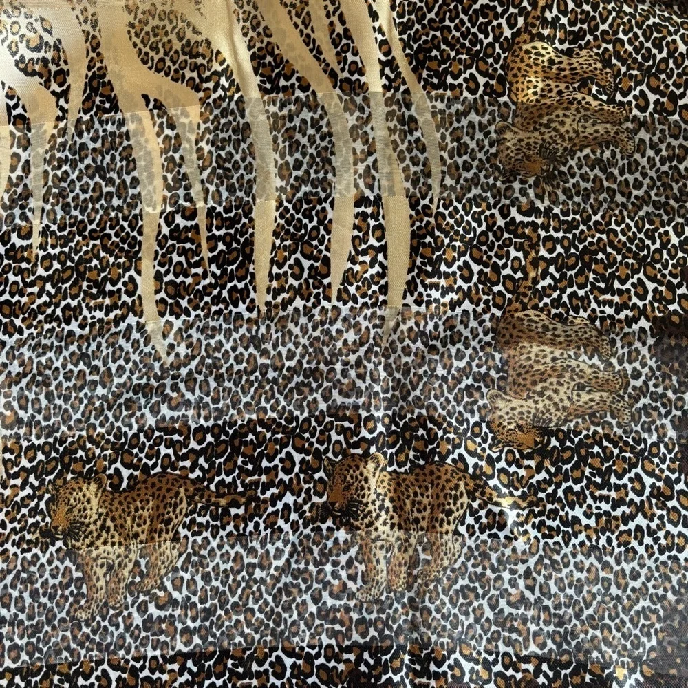 Leopard Cub Safari Print Sheer Multi Purpose Scarf Size OS